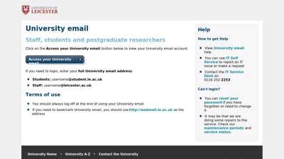 leicester university email
